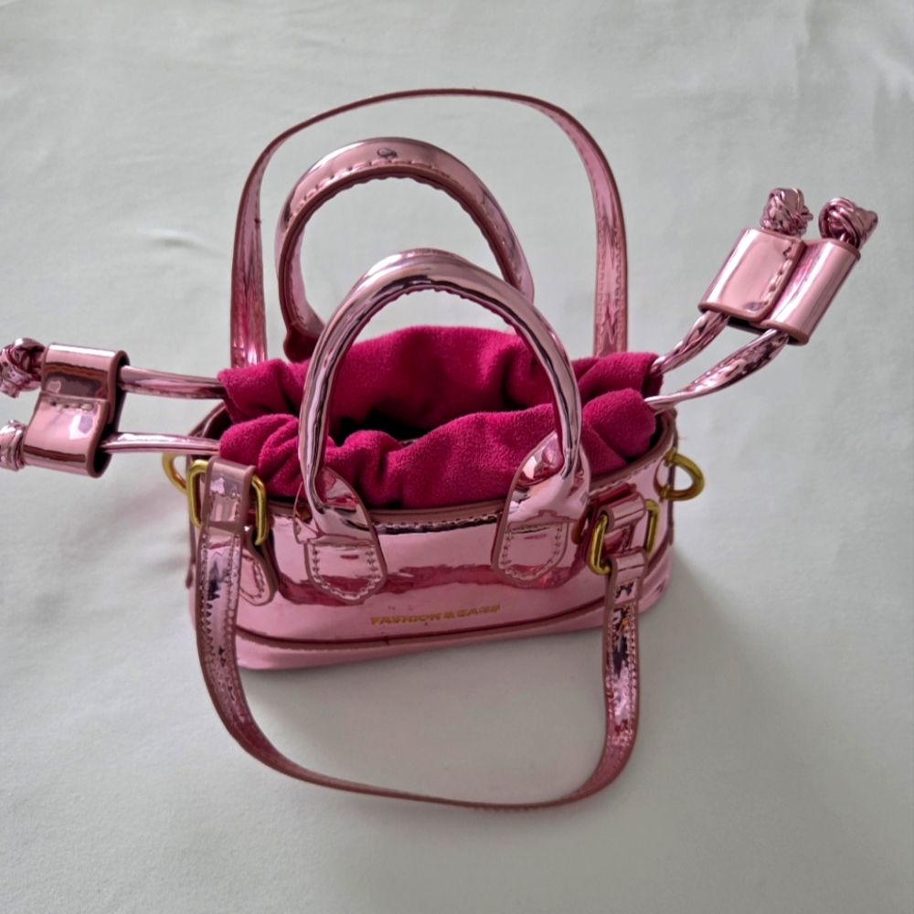 Pink Metallic Women's Handbag